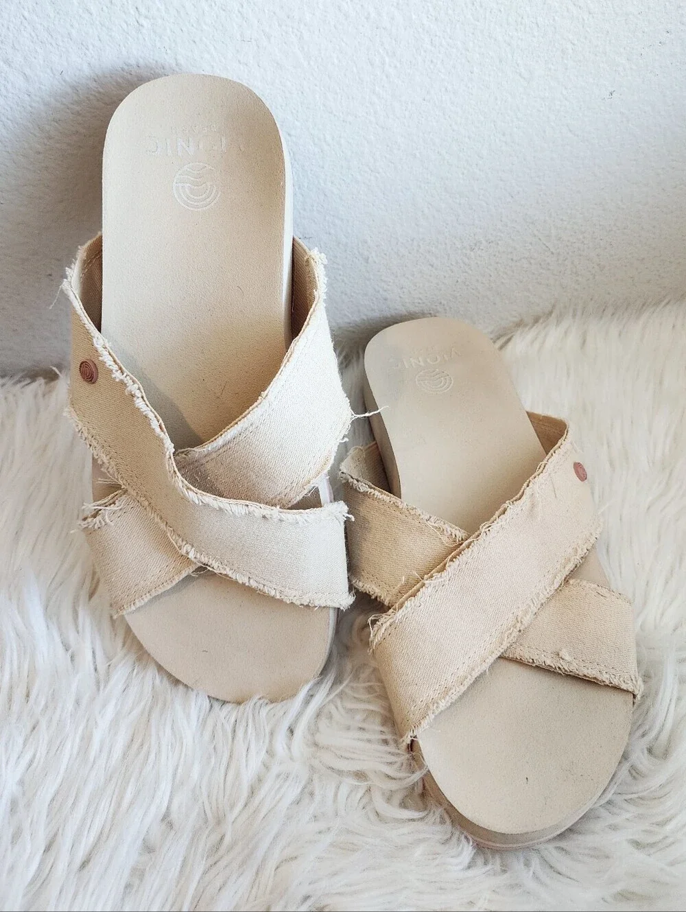 VIONIC PANAMA BEACH SANDAL SEMOLINA SIZE 7 EUC - Picture 2 of 15